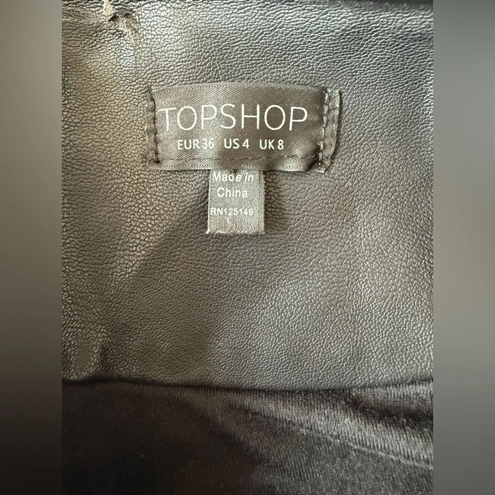 Topshop Faux Leather Moto Jacket - Picture 4 of 4